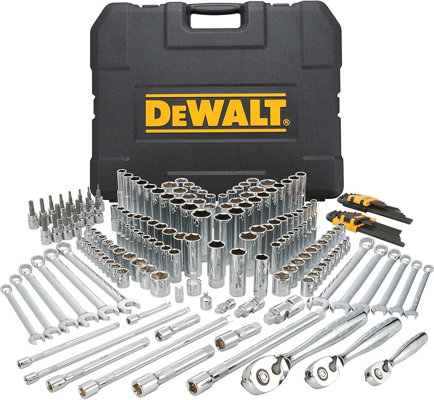 DEWALT Mechanics Tools Kit and Socket Set, 204-Piece, 1/4" & 3/8" & 1/2" Drive, MM/SAE (DWMT72165... | Amazon (US)