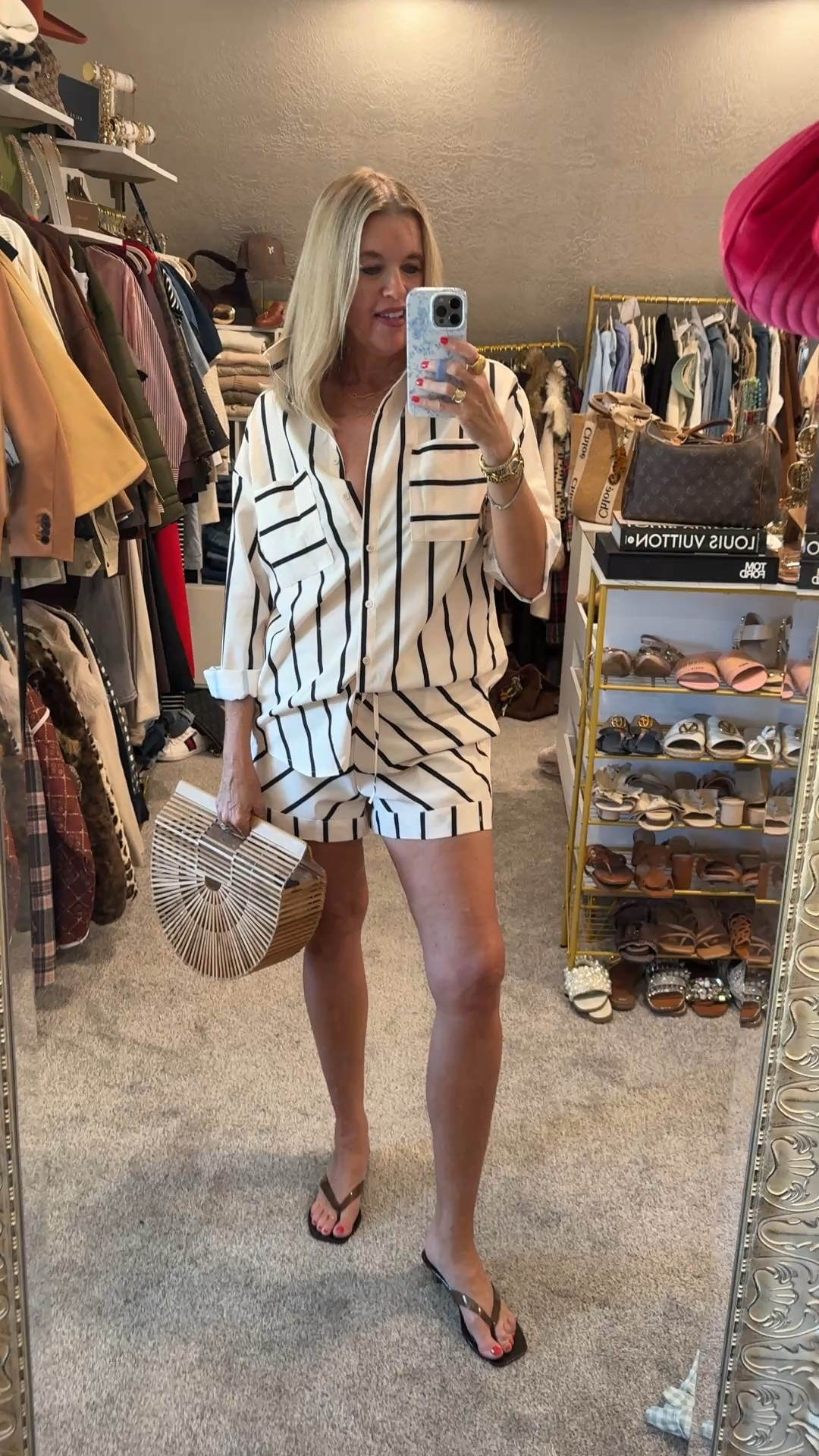 How cute is this darling affordable set…

Looks like Tuckernuck or Anthro and it’s NOT

Button up top- shorts with pockets great company and so affordable tts

Cult Gia bamboo bag 

Jelly thong sandals tts

#LTKdayinmylife #LTKootd #LTKgrwm
