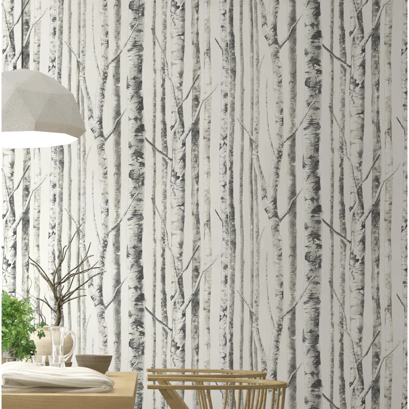 Wunsch Birch 18' L x 20.5" W Peel and Stick Wallpaper Roll | Wayfair North America