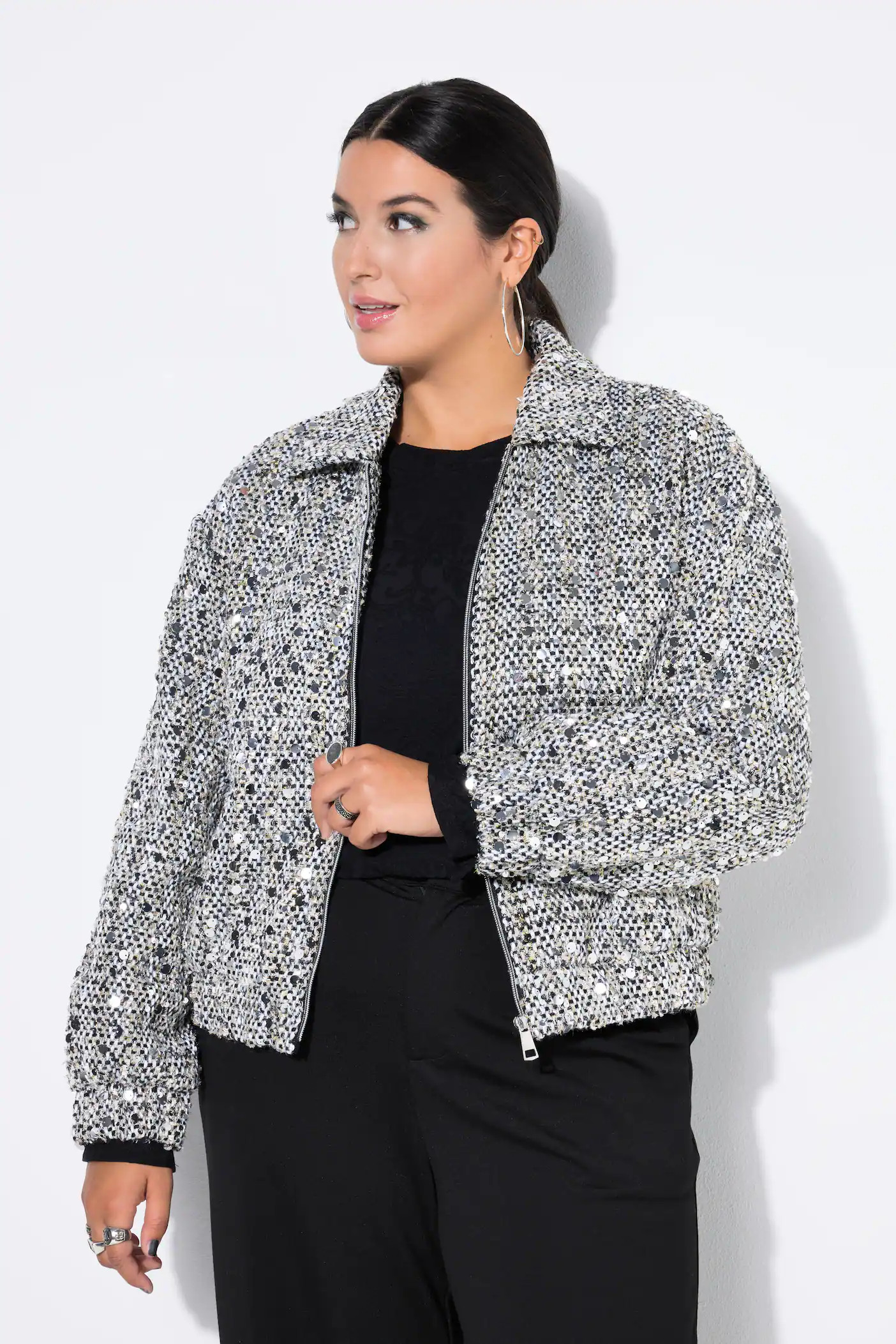 Sequined Jacket | Ulla Popken - US