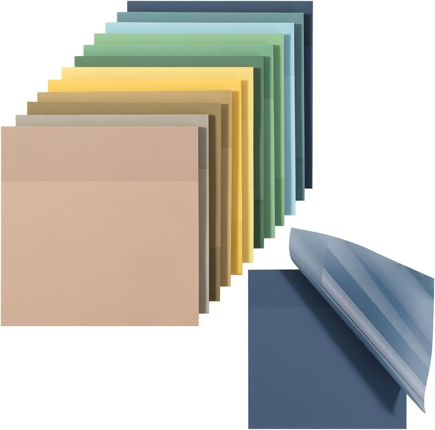 Mr. Pen- Transparent Sticky Notes, 3" x 3", 12 Pads, 600 Sheets, See Through Self-Adhesive Notes ... | Amazon (US)