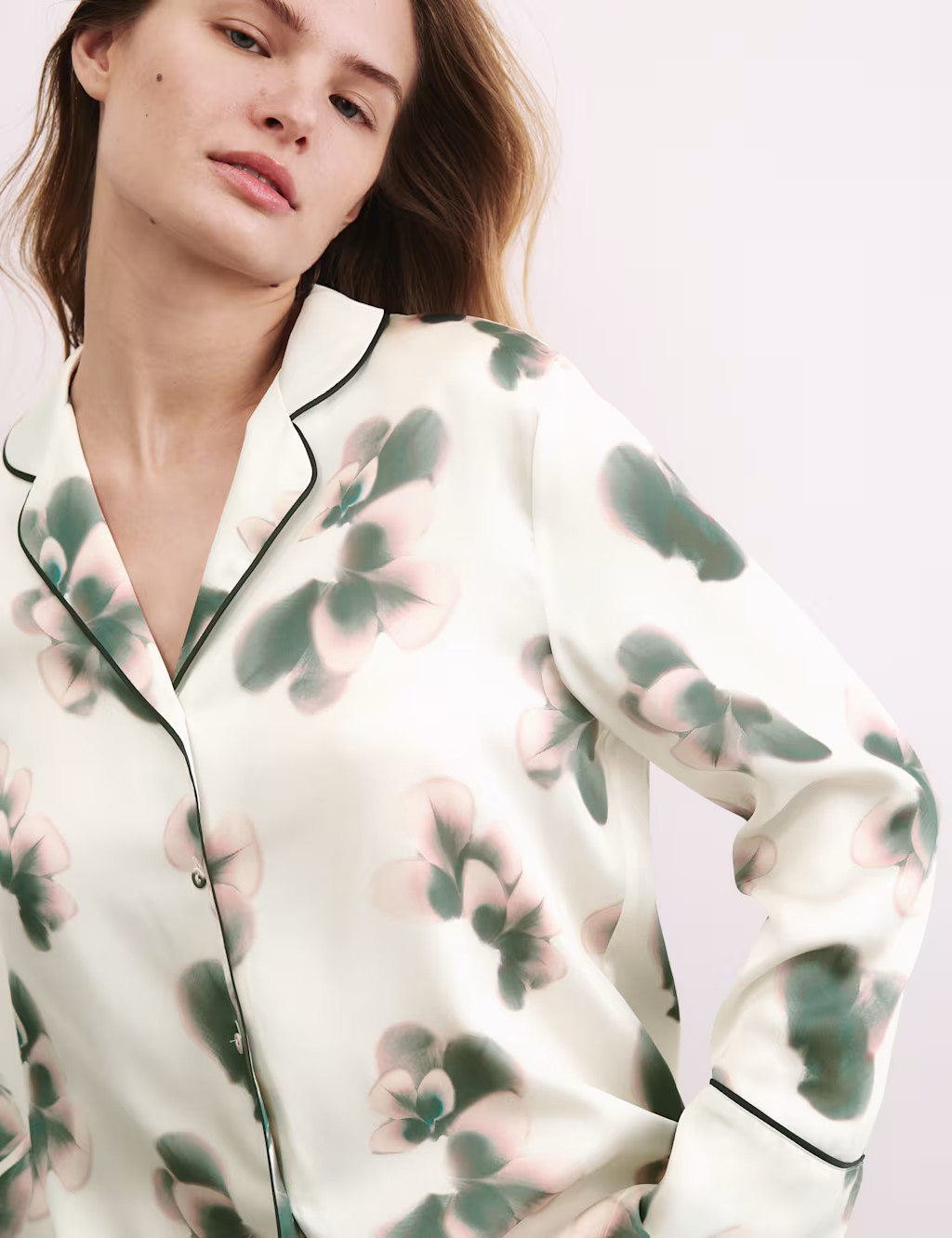 Satin Floral Print Pyjama Set | Marks & Spencer (UK)