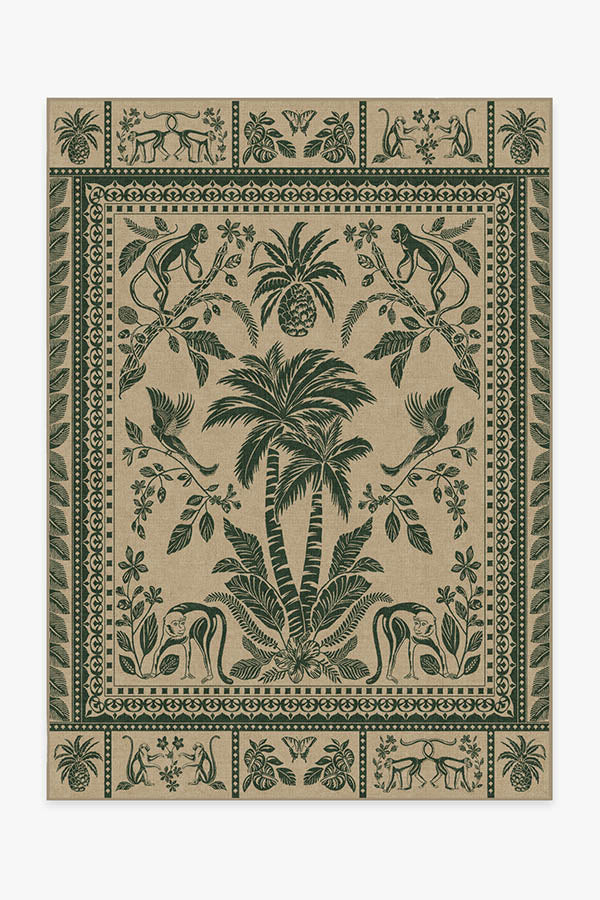 Iris Apfel Simian Forest Green Rug | Ruggable