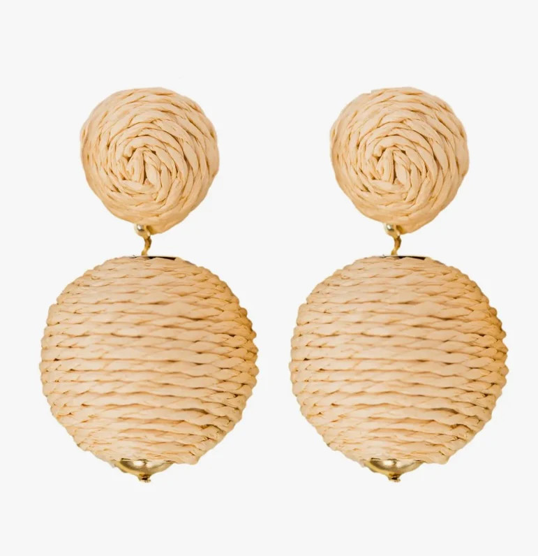 Natural Striped Lido Earrings | navyBLEU LLC