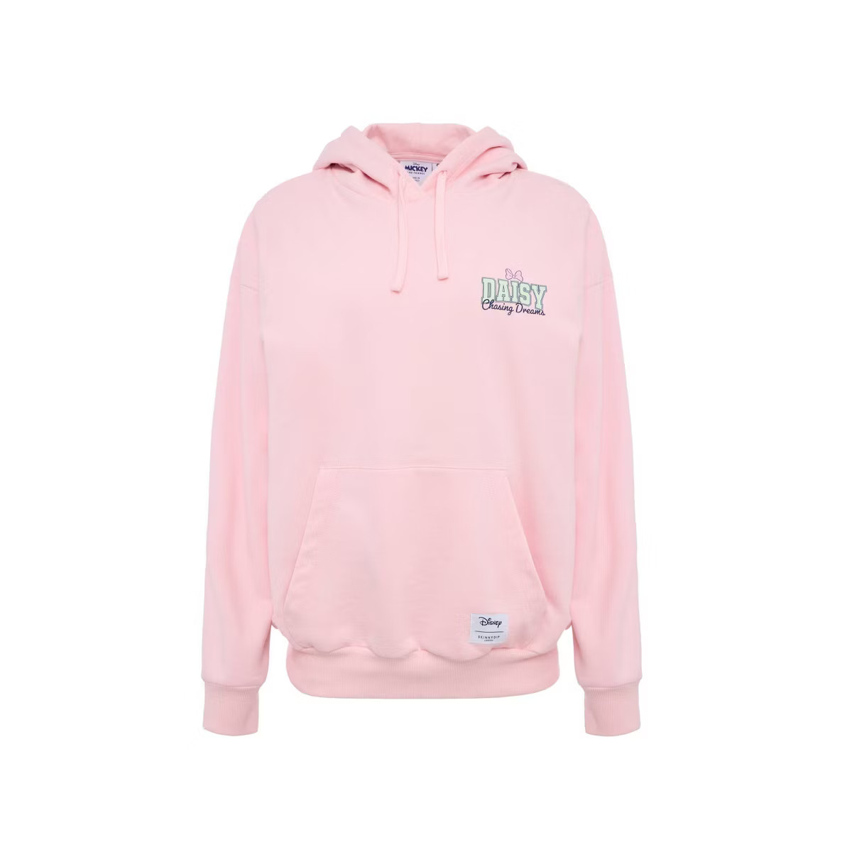 Women Daisy Duck Run Club Hooded Sweatshirt - Light Pink | Target