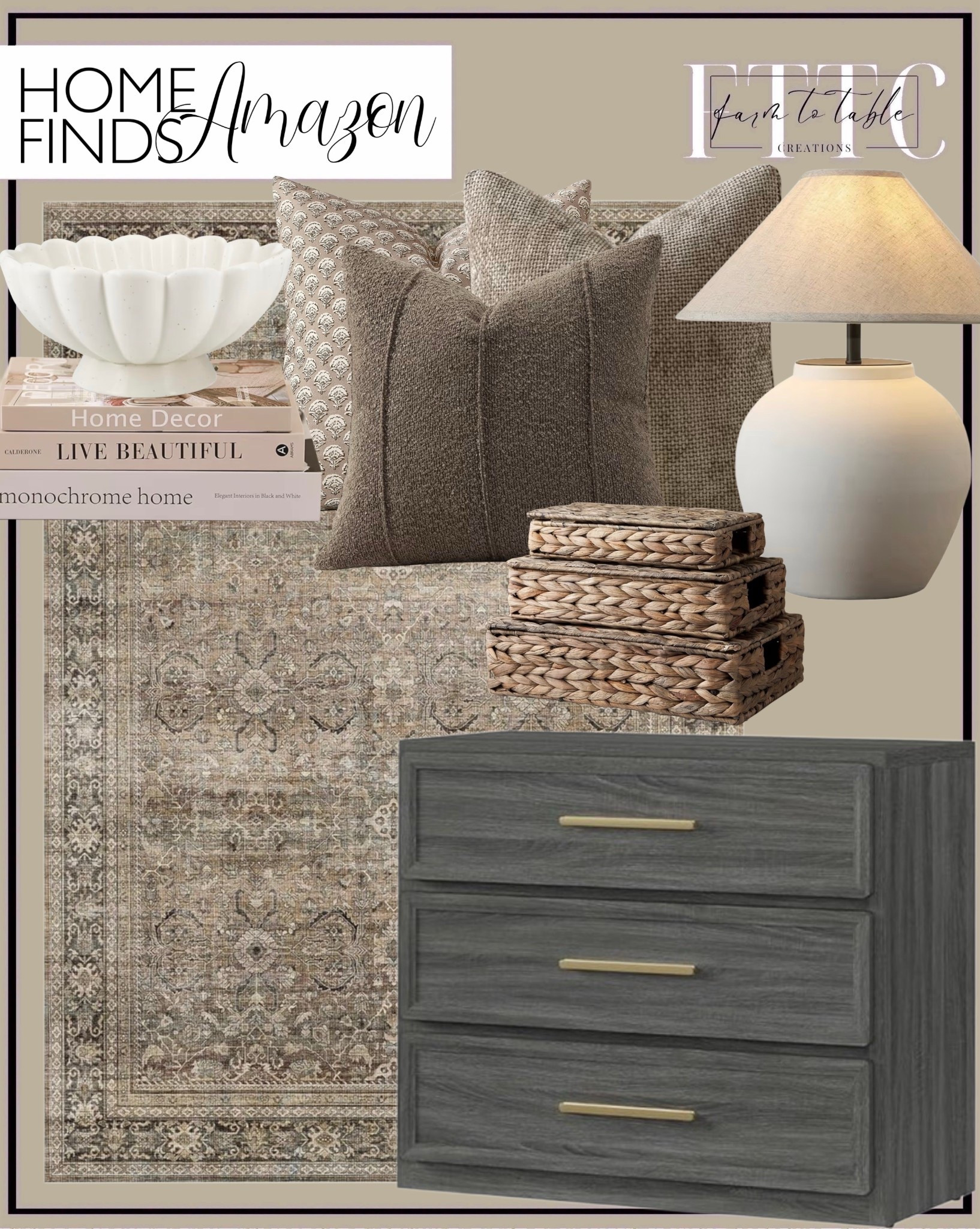 Neutral Amazon Bedroom Finds for a Cozy, High-End Look

Follow @farmtotablecreations on Instagram for more cozy, elevated finds 🤍

Layered neutrals, soft textures, and timeless pieces come together to create a space that feels calm and pulled together. From the vintage-inspired rug to the textured pillows and warm lighting, every piece adds depth without overwhelming the room. These Amazon finds make it easy to create that relaxed, designer feel with pieces that are both beautiful and functional.

#bedroomdecor #nightstand #throwpillows #arearug #homedecor

#LTKHome #LTKSaleAlert