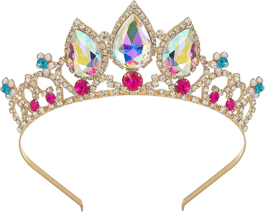 SWEETV Princess Tiaras for Little Girls, Kids Dress-up Crown Headband, Birthday Wedding Halloween... | Amazon (US)