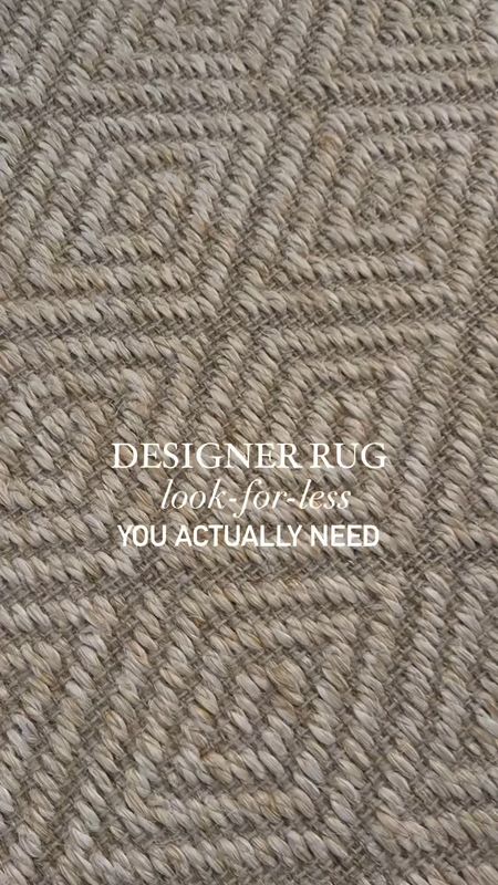 Diamond weave rugs are such a classic and timeless look! 

I sourced this #lookforless for under $500 vs its higher-end comp for nearly double.

⭐️ a Southern Source Follower (and new friend) @ems_finds ordered the #lookforless rug and
reported back with flying colors! 

She says no shedding
It comes in a few colorways, and size options (pricing and featured here for the 8x10 - beige/beige)