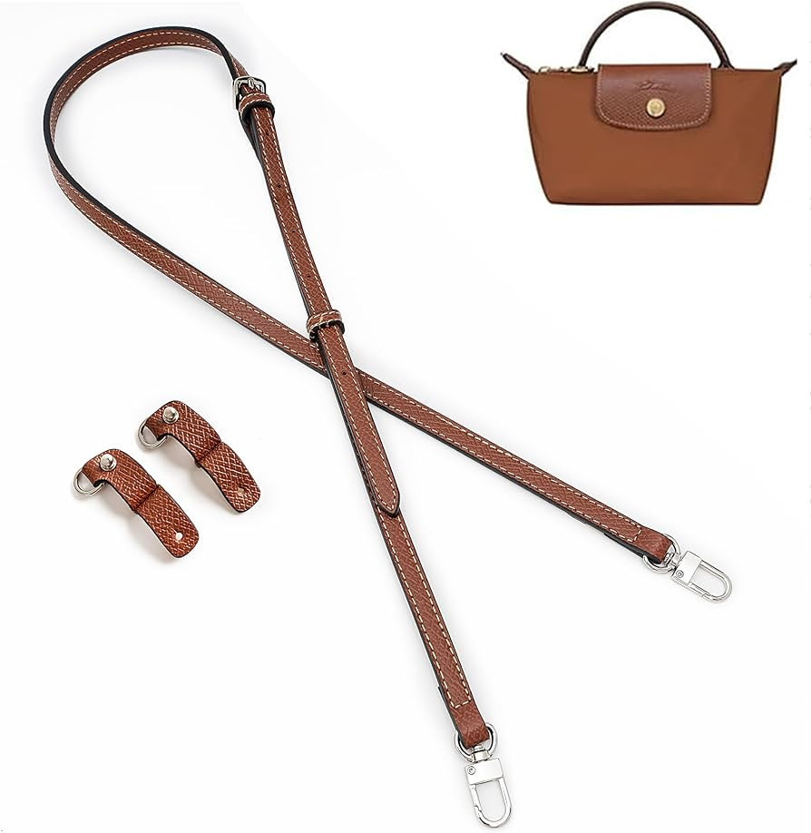 KOMHPS Purse Straps Replacement, Leather Handbag Crossbody Shoulder Strap Adjustable for Longcham... | Amazon (US)