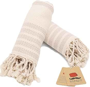 Bazaar Anatolia Turkish Hand Towels Set of 2 Bathroom Towels 33x19 inches 100% Cotton Bath Kitche... | Amazon (US)