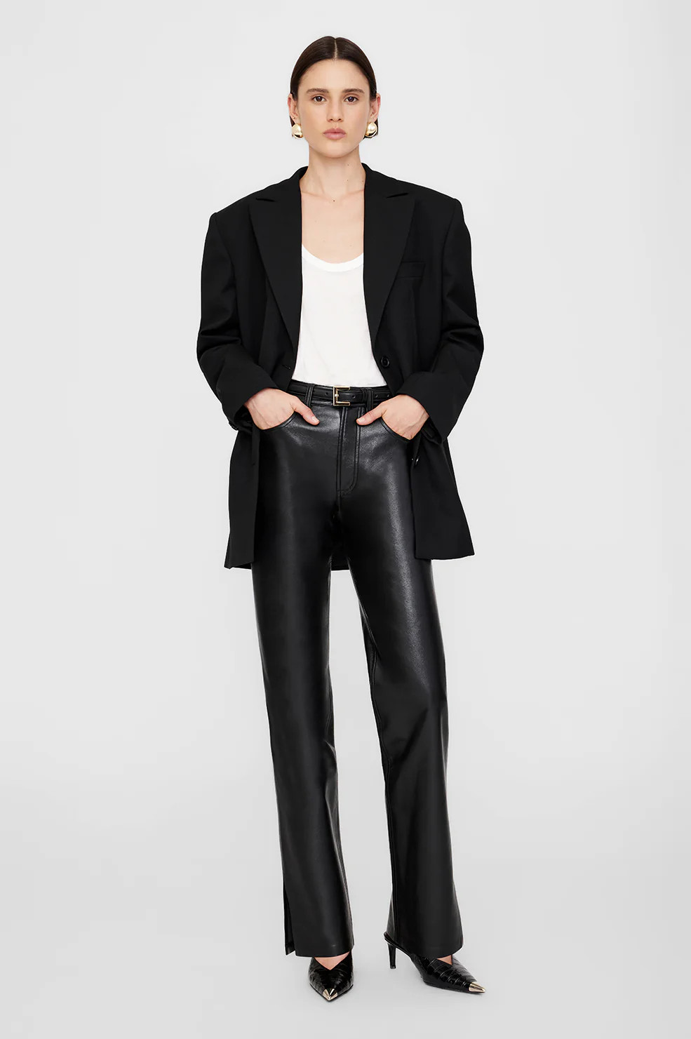 Nina Heels With Metal Toe Cap | Anine Bing