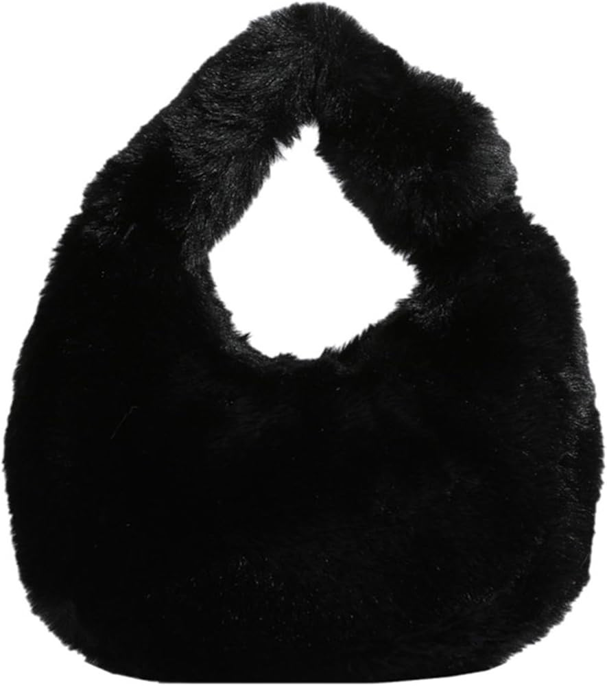 Tote Fluffy Bag Faux Fur Purses for Women Plush Handbag Cute Purse For Autumn And Winter | Amazon (US)