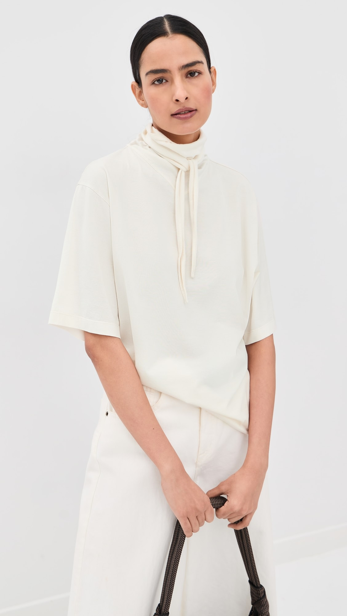 T-Shirt with Foulard Necktie | Shopbop