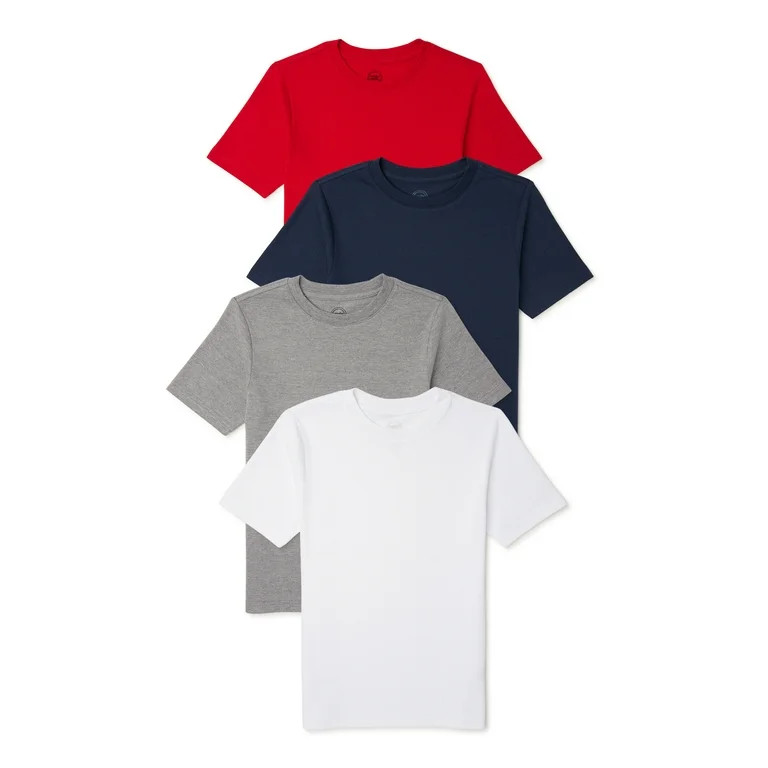 Wonder Nation Boys Short Sleeve T-Shirt, 4-Pack - Walmart.com | Walmart (US)