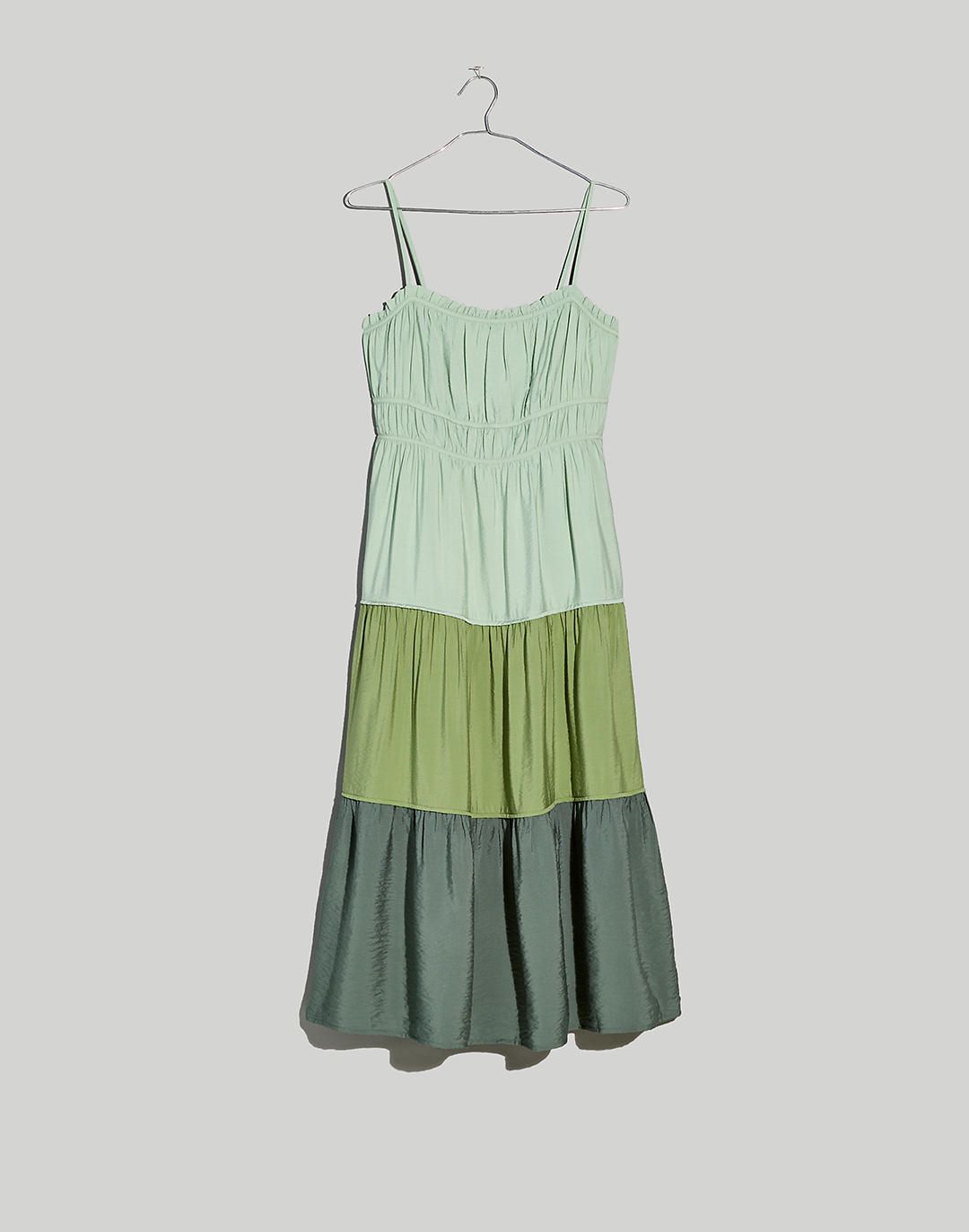 Sophia Cami Tiered Midi Dress in Colorbock | Madewell