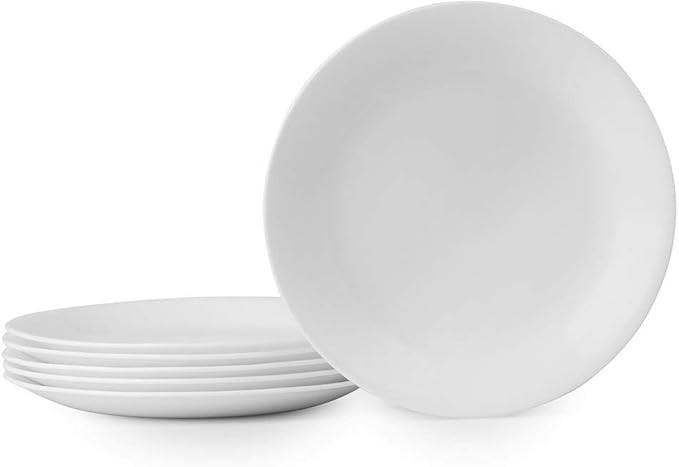 Corelle Vitrelle 6-Piece Salad Plates Set, Triple Layer Glass and Chip Resistant, 8-1/2-Inch Ligh... | Amazon (US)