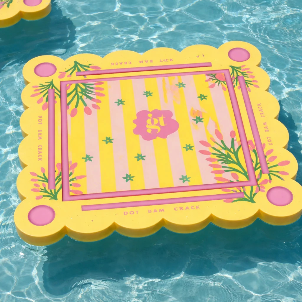 Floating Mahjong Tile Mat in Palm Springs Yellow | Ash Hoffman Jewelry