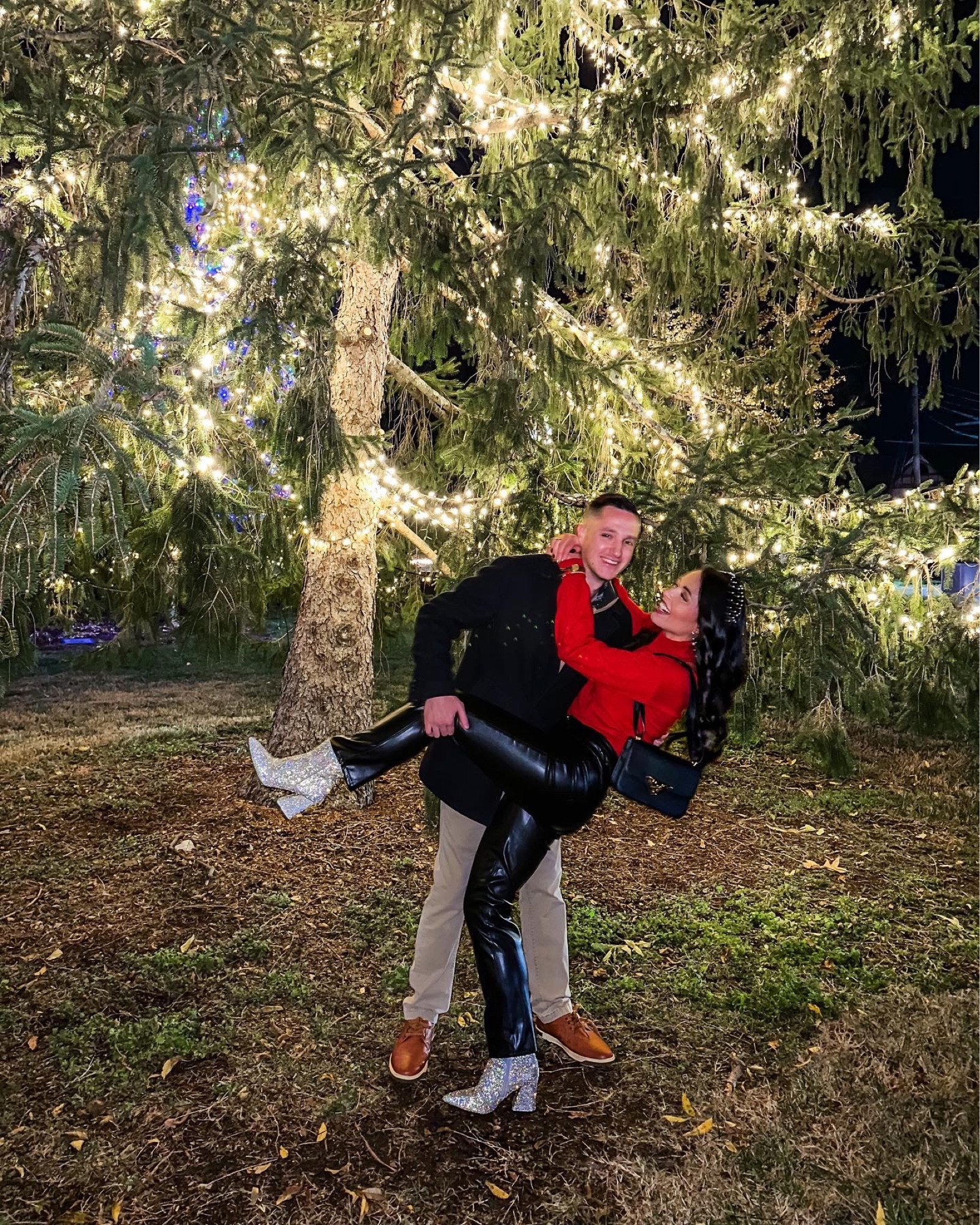 Under $50 amazon leather pants (small, multiple colors), under $50 amazon red cutout back sweater (small, 5+ colors), under $10 amazon pearl headband set and under $50 target sparkly booties — a perfect christmas outfit ! #founditonamazon 

#LTKHoliday #LTKfindsunder50 #LTKGiftGuide