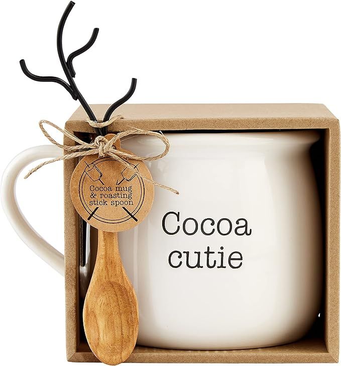 Mud Pie, Cutie, Hot Cocoa Roasting Stick Set, mug 21 oz | fork 5 1/2" | Amazon (US)