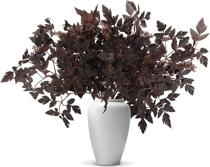 Artificial Cimicifuga 14 Bundles 24 Inches Tall Bulk Lot, Deep Purple Bendable Greenery Stems for... | Amazon (US)