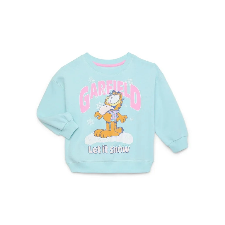 Garfield Toddler Girls Crewneck Sweatshirt, Sizes 12M-5T | Walmart (US)