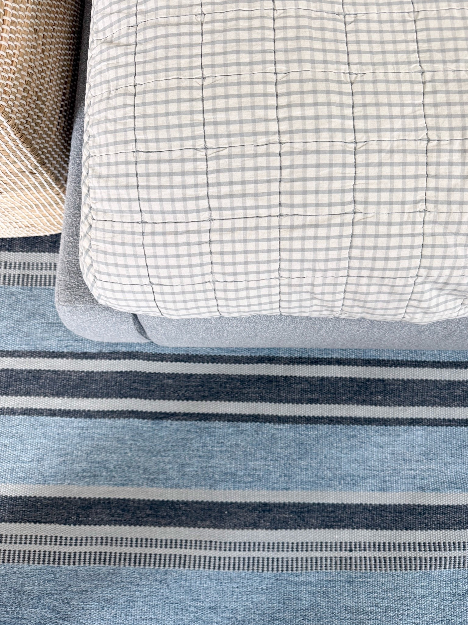 This blue rug is such a great choice for a boys’ room. The soft pattern brings in color and personality without feeling too young, making it a piece that can easily grow with them.

blue rug, boys room rug, boys bedroom decor, kids room rug, shared boys room, kids bedroom ideas, playful kids decor, timeless boys room, neutral kids room, layered bedroom decor, kids room inspiration, girlonthehudson