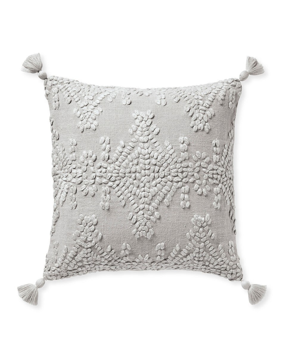 Hillview Pillow Cover - Fog | Serena and Lily