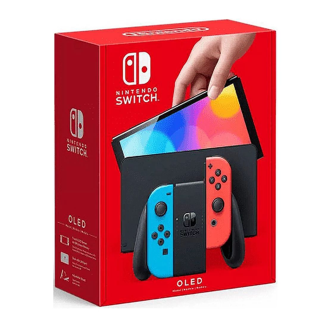 Restored Nintendo Switch - OLED Model with Neon Red & Neon Blue Joy-Con (Refurbished) | Walmart (US)