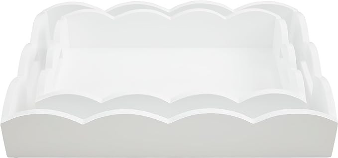 Mud Pie Nested Lacquer Trays; Large: 18" X 13" Small: 15" X 10" | Amazon (US)