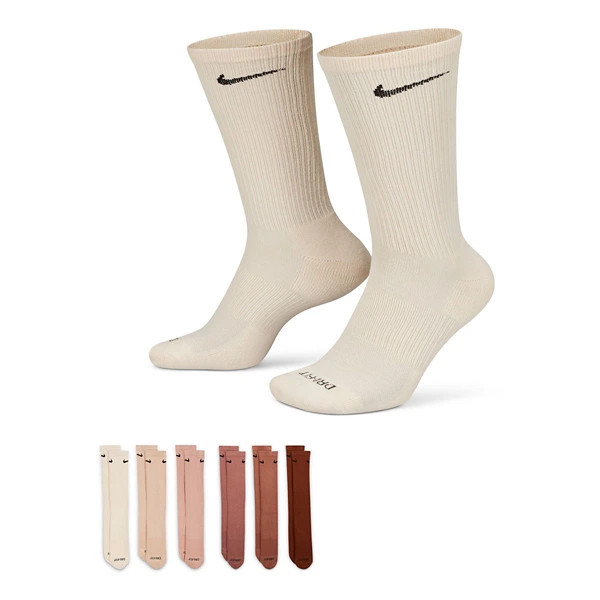 Adult Nike Everyday Plus Cushioned Training 6 Pack Crew Socks Medium Nude Tone | Scheels