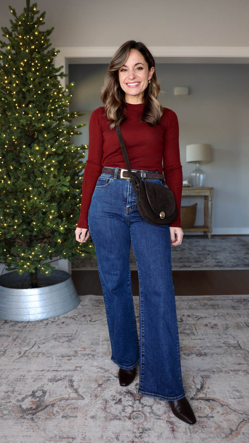 Holiday gifting idea from @madewell based on a few of my favorite things! 

Wide-Leg Jean: 24 - 10 ¾” rise, 29” inseam | petite - 10.5” rise, 27” inseam (true to size)
Double-Layered Crewneck Sweater in Merino-Wool Silk: XXS (exact color is sold out)
Dimes Boots: TTS (Turkish Coffee)
Belt: XXS (Coffee Bean)
Dakota Saddle Crossbody Bag

#madewellpartner #madewell #ad


#LTKHoliday #LTKPetite