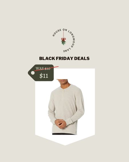 Black Friday Deals! Save 45% off this Men's Long-Sleeve Slub Thermal Henley. Makes for a great gift or holiday outfit for any get together! 

#LTKsalealert #LTKHoliday #LTKmens