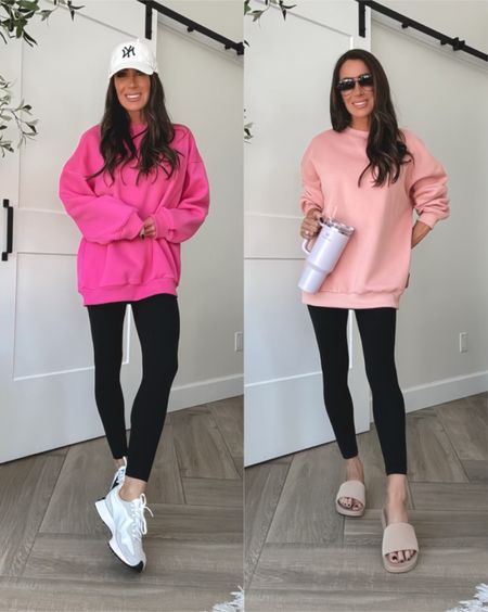 Under $40 Go to oversized sweatshirt from Amazon. I wear these so much!
I love these two styles (basically the same thing …diff brands but it’s the colors for me) so medium across the board 
Anrabess brand: Light Grey, pink, and hot pink 
Efan brand:  beige(color coffee grey), brown, army green, and black
sz 4 lululemon align leggings (my favorite) linking an under $30 Target version  
#ltku

#LTKtravel #LTKSeasonal #LTKstyletip