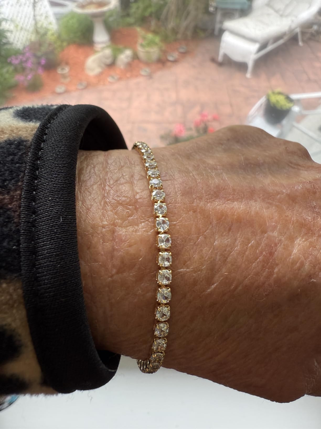 Adjustable Tennis Bracelets for Women Gold/Silver Dainty 14K Gold Plated Cubic Zirconia Bracelets... | Amazon (US)