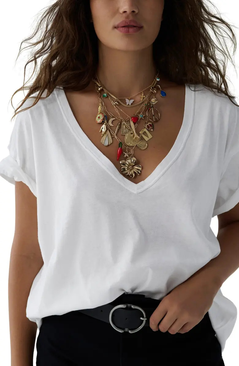 Nina V-Neck Cotton T-Shirt | Nordstrom