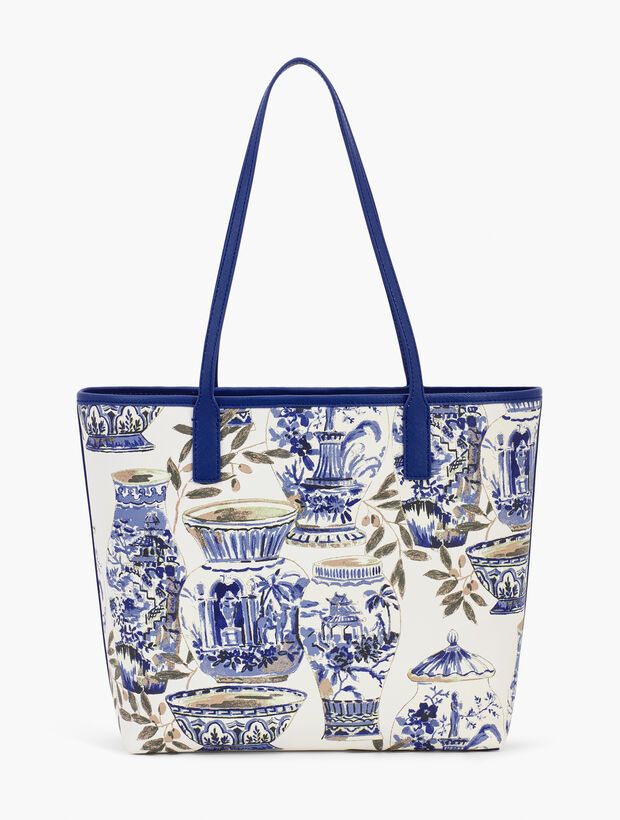 Perfect Tote - Watercolor Vases Print | Talbots