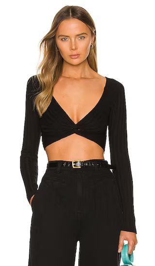 Courtney Knot Sweater in Black | Revolve Clothing (Global)
