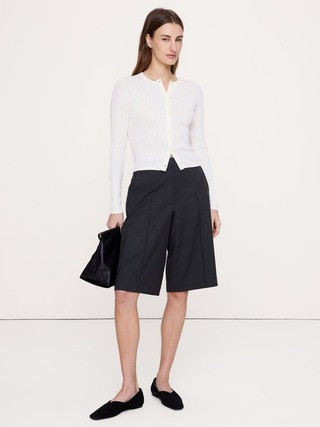 High-Rise Italian Wool Bermuda Short | Banana Republic (US)