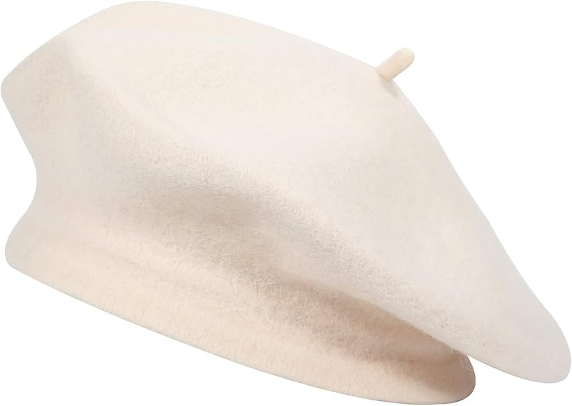 Wool Beret Hat Classic Solid Color French for Women | Amazon (UK)