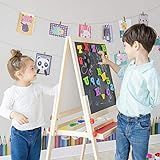 Teamson Kids - Little Artist Dreamer Art Kids Easels Double-Sided Whiteboard & Chalkboard with Paint | Amazon (US)