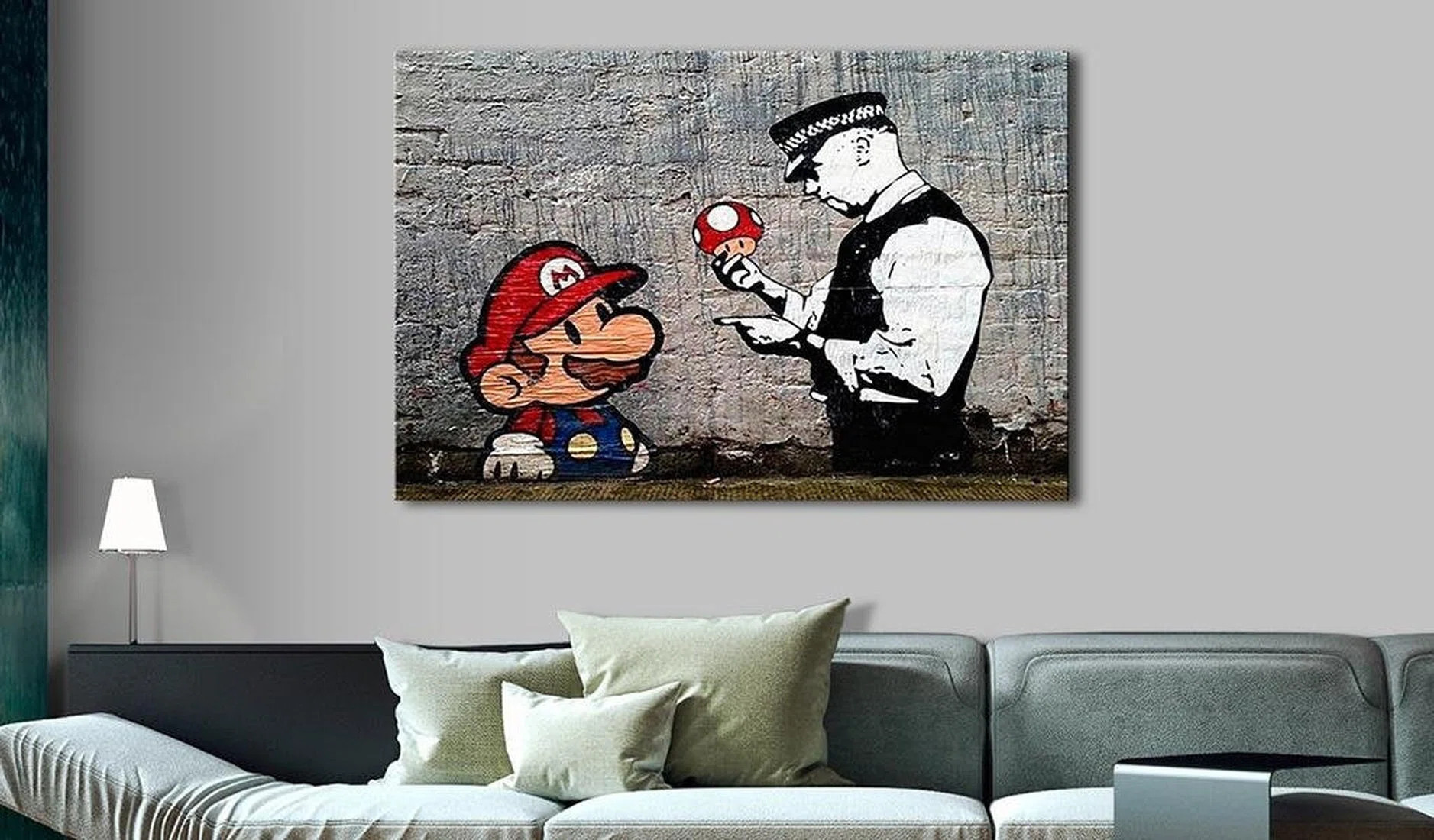 " Banksy Mario And Cop " | Wayfair North America