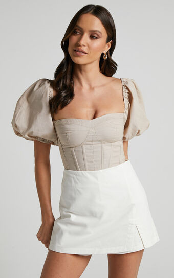 Widness Skorts - A Line Skorts in White | Showpo (US, UK & Europe)