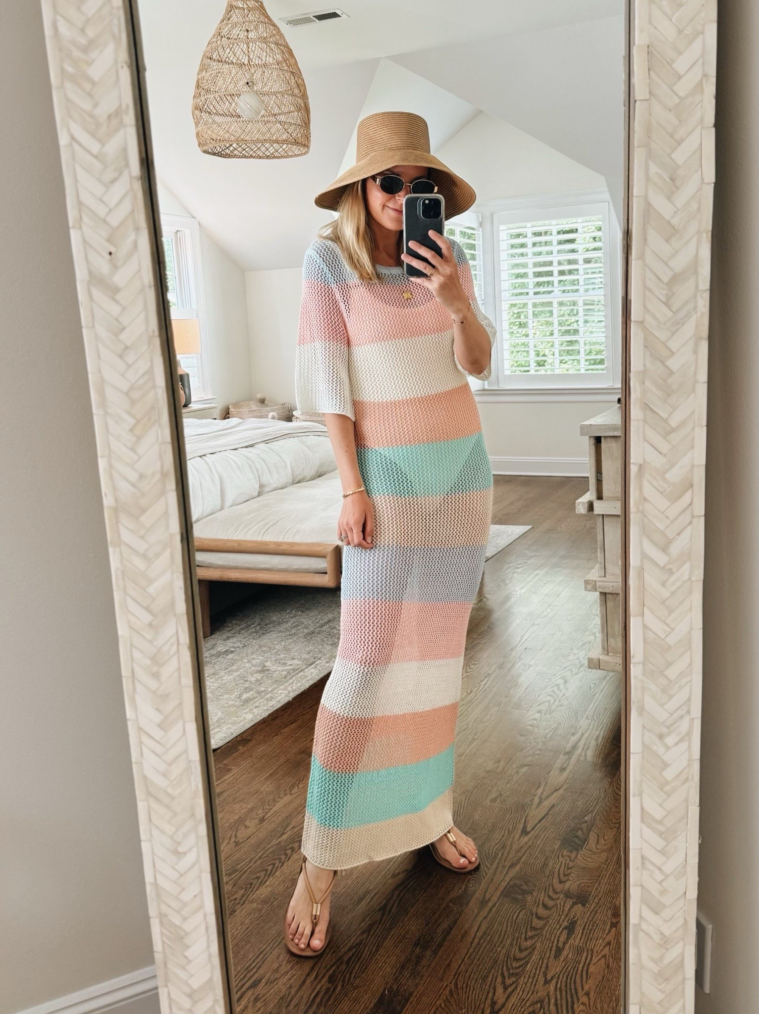 Amazon swim coverup size small // neutral sandals fit tts // one-piece swimsuit // beach hat is old H&M

Beach, pool, travel, vacation, resort wear 