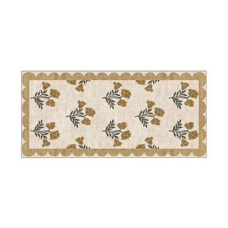 Front Door Mat Indoor Entrance - 130 x 60cm Floral Washable Layered Doormat Outdoor Entrance Porch Rug Non- Beige Boho Runner Rug for Kitchen Hallway Bedroom Laundry Room Porch Decor | Walmart (US)