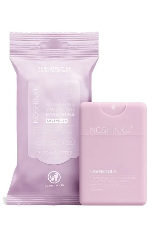 NOSHINKU Lavendula Nourishing Sanitizing Spray & Wipes Clean Travel Set at Nordstrom | Nordstrom