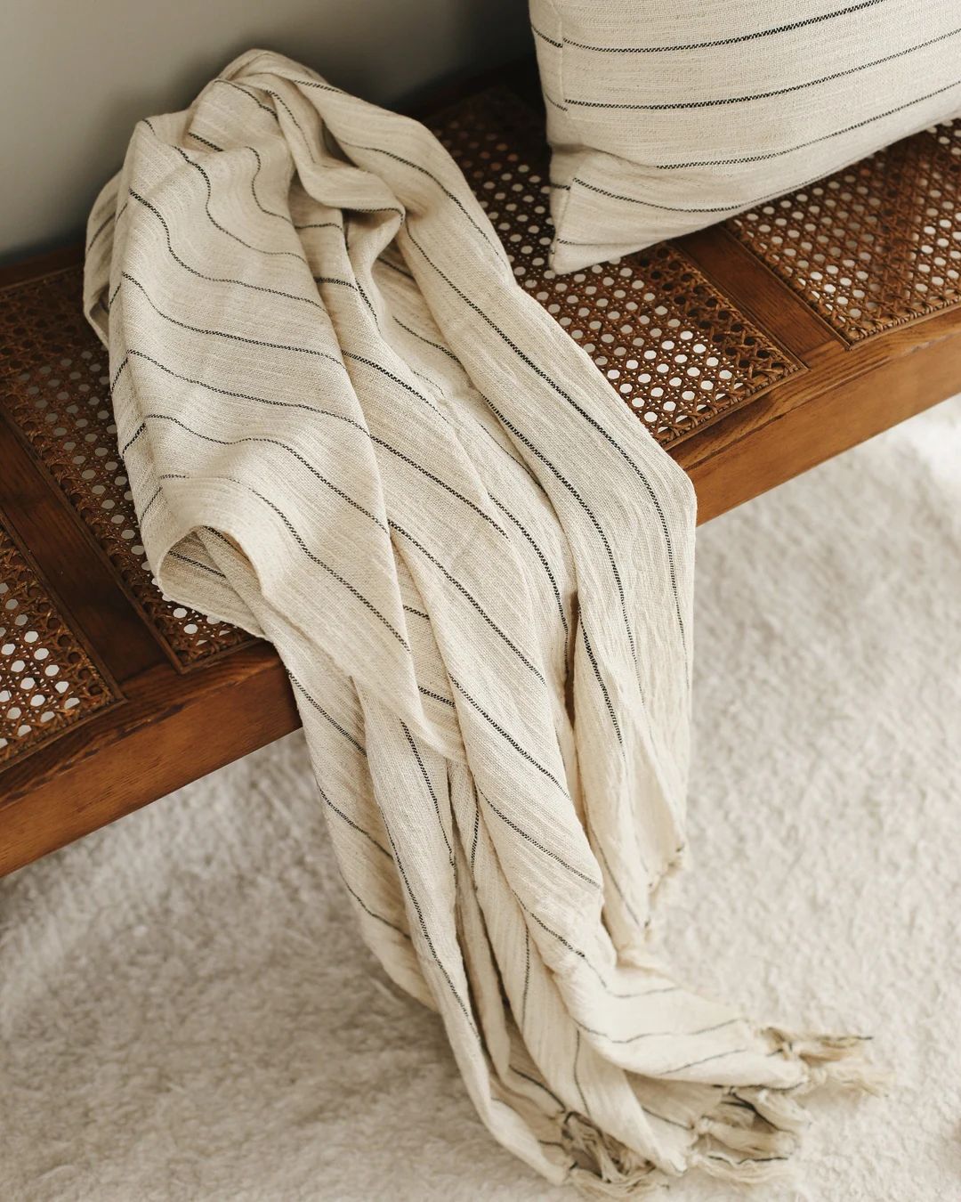 Boho Picnic Blanket, Striped Beach Towel, Black Striped Throw, Neutral Turkish Towel, Minimal Sof... | Etsy (US)