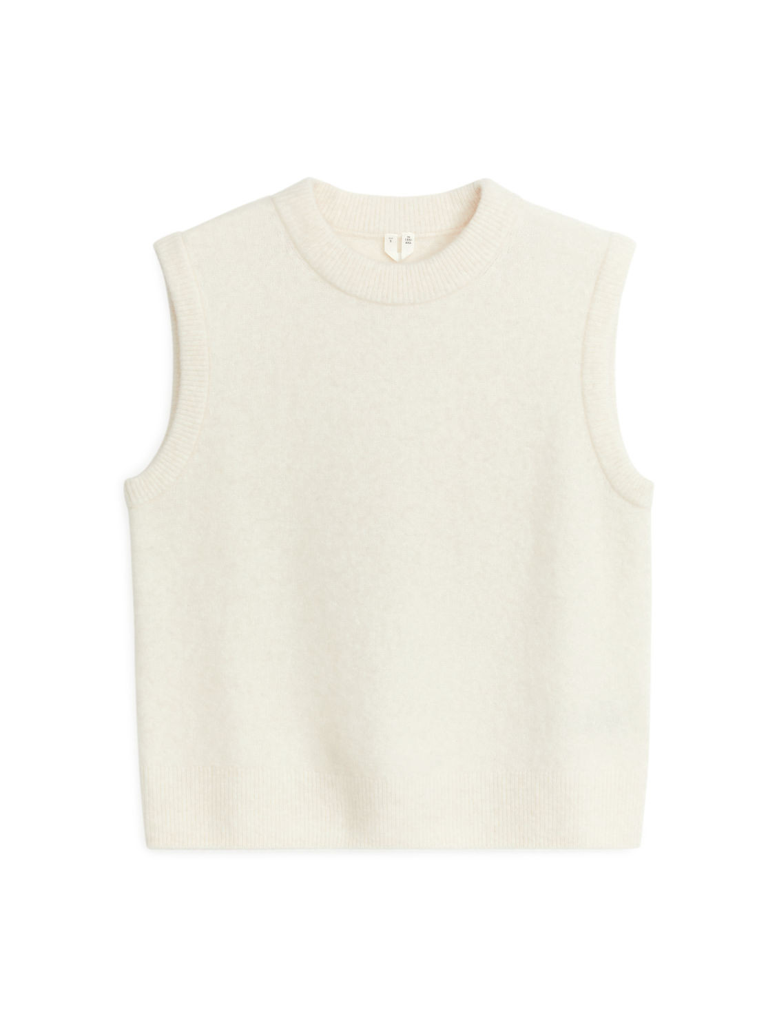 Knitted Alpaca Vest - White | ARKET (US&UK)