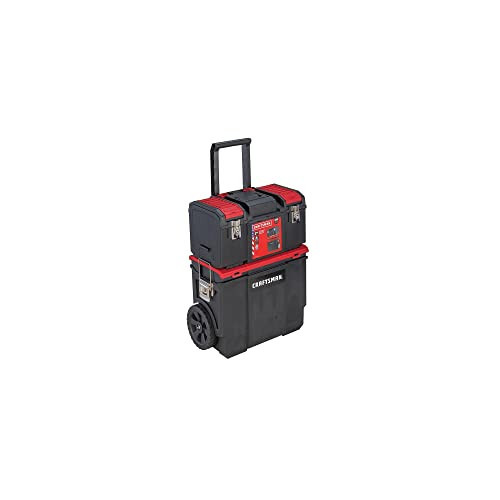 CRAFTSMAN 19-in. 3-in-1 Rolling Tool Box with Wheels, Red, Plastic, Lockable (CMST18614) | Amazon (US)