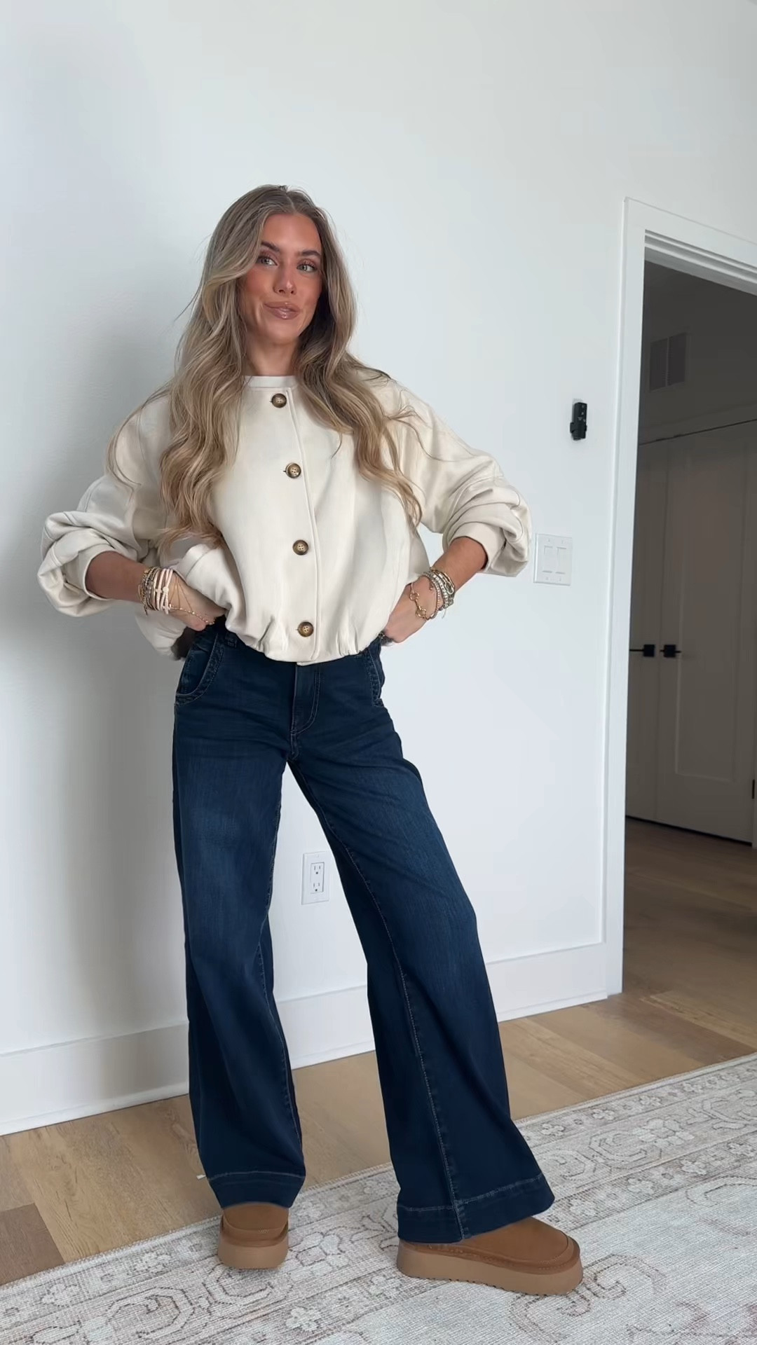 Kut from the kloth meg high rise jeans, size down. Amazon size small Daacee Women Faux Suede Cropped Jacket Vintage Button Front Round Neck Short Jackets Streetwear Outerwear. Cuts clothing size SLOANEV tomboy tee  

#LTKootd #LTKStyleTip #LTKFindsUnder100