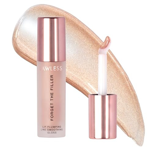 Lawless Forget the Filler Lip Plumping Line Smoothing Gloss - Glazed - Premium Volumizing Lip Gloss with Natural Ingredients Designed to Plump, Firm, and Hydrate Lips 0.11 oz | Amazon (US)